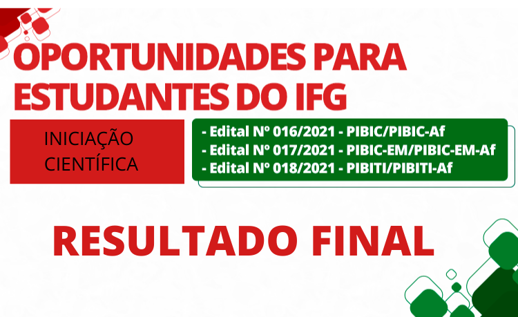 Resultado final da iniciação científica e tecnológica Resultado final da iniciação científica e tecnológica